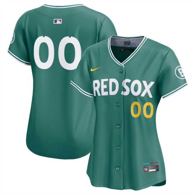 Womens Boston Red Sox ACTIVE PLAYER Custom Green 2025 City Connect Limited Stitched Baseball Jersey->customized mlb jersey->Custom Jersey
